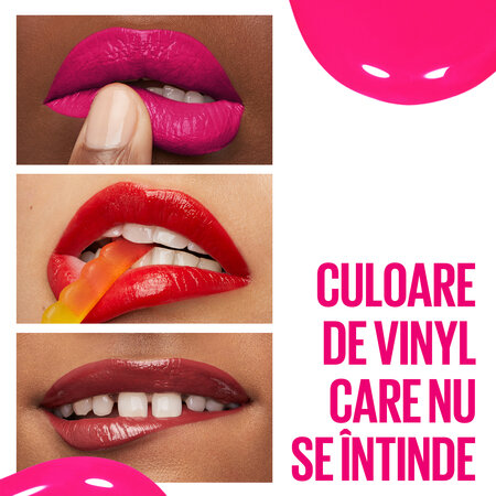 Ruj lichid rezistent cu stralucire de vinil SuperStay Vinyl Ink, 150 Striking, 4.2 ml, Maybelline 601809