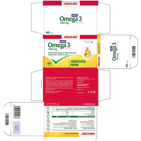 Omega 3 Forte, 1000 mg, 60 capsule, Walmark 701825
