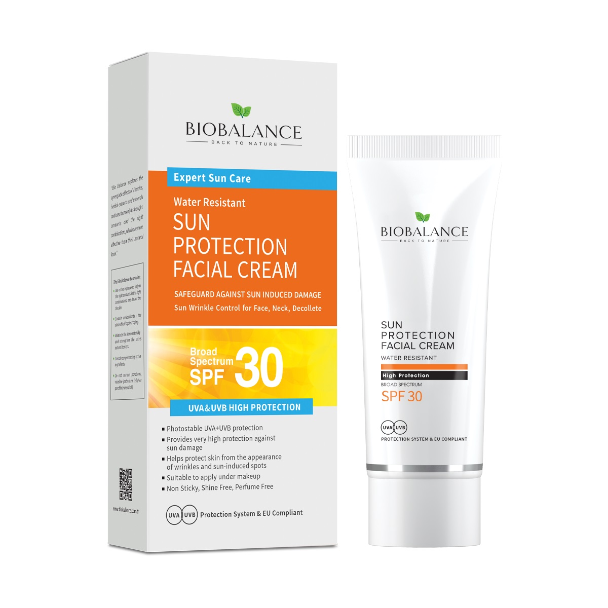 Crema pentru fata cu protective solara SPF30+, 75 ml, Bio Balance