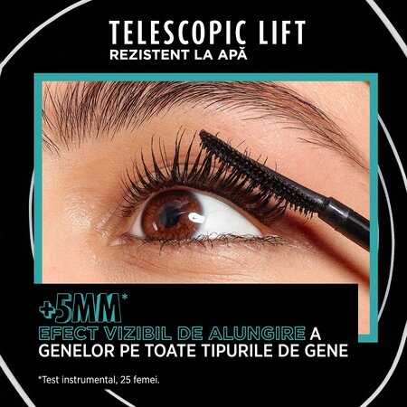 Mascara Telescopic Lift Waterproof, 9.9 ml, Loreal 601937
