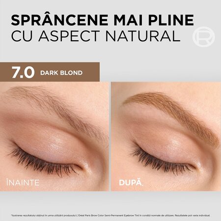 Kit colorare semi-permanenta sprancene Brow Color nuanta 7.0 Dark Blonde Brow Color, nuanta 7.0 Dark Blonde, Loreal 601959