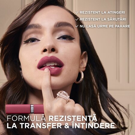 Ruj lichid mat nuanta 601 Worth It, Infaillible Matte Resistance, 5 ml, Loreal 602060