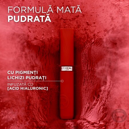 Ruj lichid mat nuanta 630 Rose Heat, Infaillible Matte Resistance, 5 ml, Loreal 602082