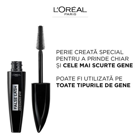 Mascara cu efect de gene false False Lash Oversized Black, 8.9 ml, Loreal 602132