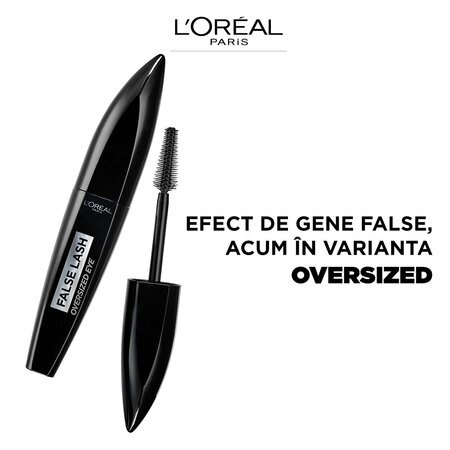Mascara cu efect de gene false False Lash Oversized Black, 8.9 ml, Loreal 602131