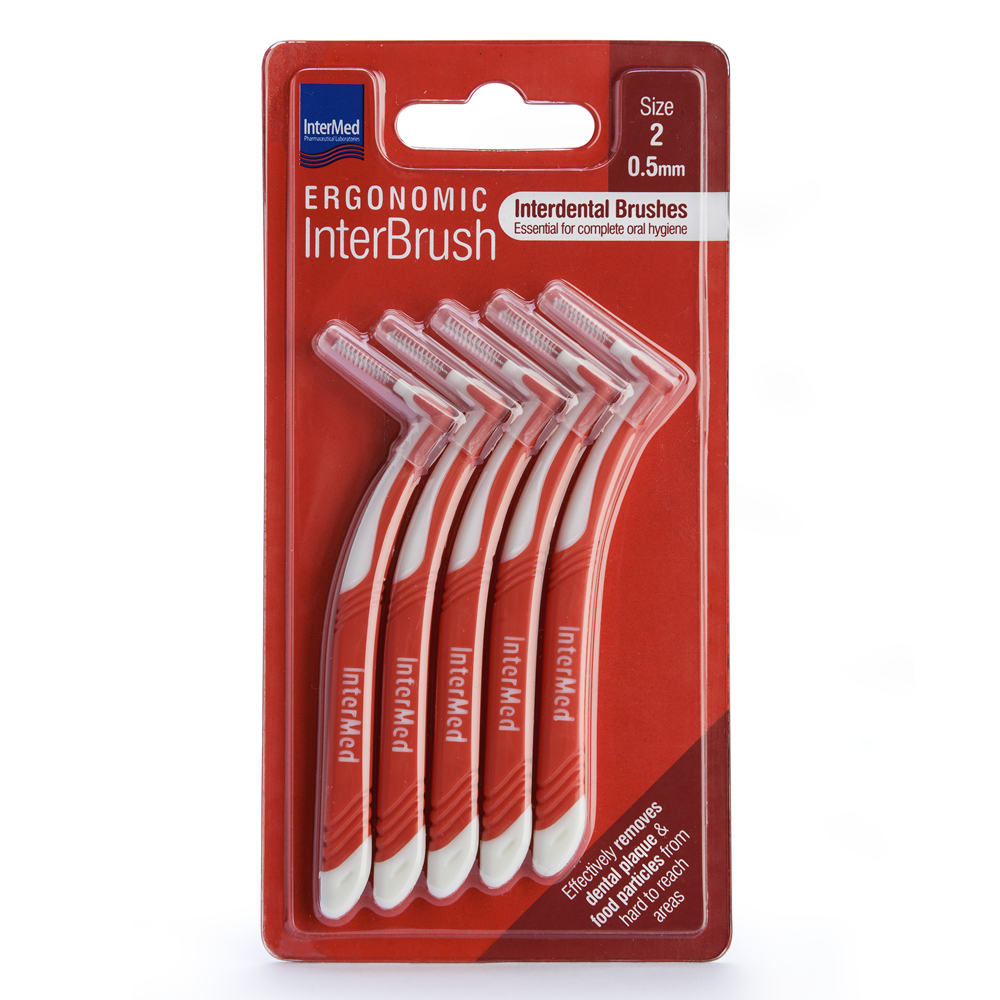 Periute interdentare Size 2 0.50 mm Ergonomic InterBrush, 5 bucati, Intermed