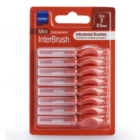 Periute interdentare Size 2 0.50 mm Mini Ergonomic InterBrush, 8 bucati, Intermed