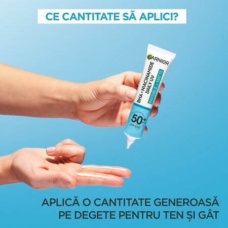 Crema fluida invizibila anti-imperfectiuni cu SPF 50+ Pure Active, 40 ml, Garnier 602258