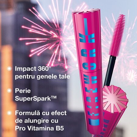 Mascara Lash Sensational Firework Waterproof, 10 ml, Maybelline 602265