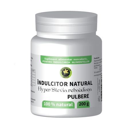 Indulcitor natural pulbere Hyper Stevia rebaudiana, 200 g, Hypericum
