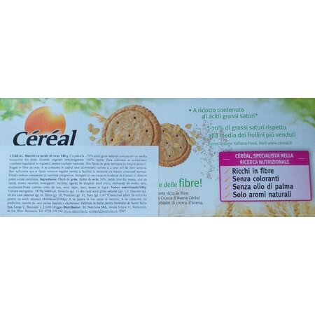 Biscuiti cu tarate de ovaz, 144 g, Cereal 602397