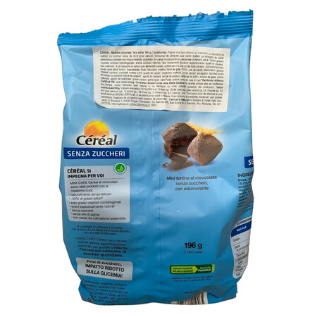 Mini prajituri fara zahar cu ciocolata, 196 g, Cereal 602466