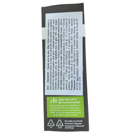 Pesmet auriu bio de grau, 200 g, Bauckhof 602503