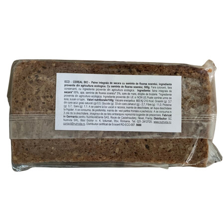 Paine bio integrala de secara, 500 g, Cereal 602522