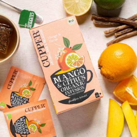 Infuzie eco din mango si citrice, 20 plicuri, Cupper 602558