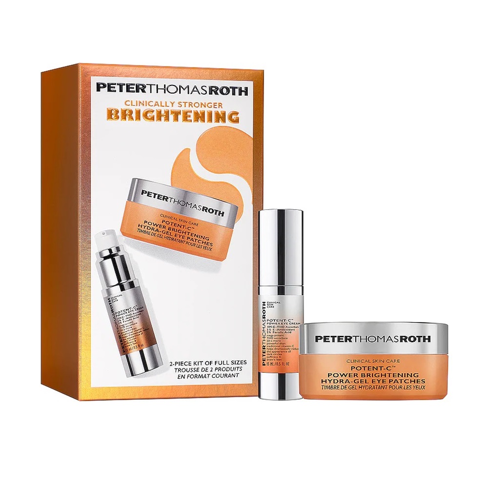 Set Crema pentru conturul ochilor+Patchuri pentru ochi Potent C Power, 15 ml + 60 bucati, Peter Thomas Roth