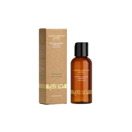 Lubrifiant natural pentru masaj Orange Blossom, 100 ml, YesForLov 602592