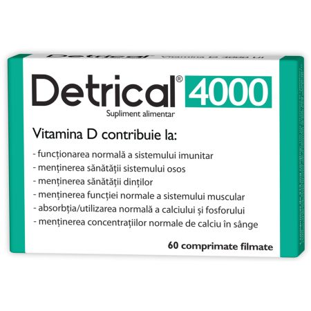 Detrical Vitamina D 4000UI, 60 comprimate, Zdrovit