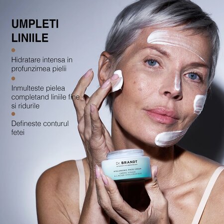 Crema-gel pentru fata cu acid hialuronic Hyaluronic Face Cream, 50 ml, Dr. Brandt 606121