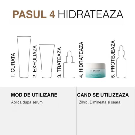 Crema-gel pentru fata cu acid hialuronic Hyaluronic Face Cream, 50 ml, Dr. Brandt 606118