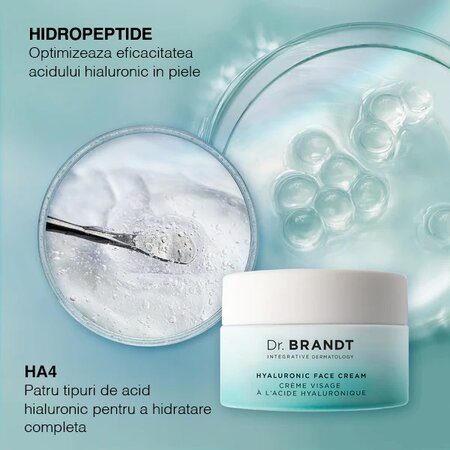 Crema-gel pentru fata cu acid hialuronic Hyaluronic Face Cream, 50 ml, Dr. Brandt 606120