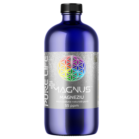 Magneziu nanocoloidal Minerals+ Magnus, 480 ml, Pure Life