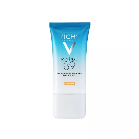 Fluid hidratant 72h cu acid hialuronic si SPF50 Mineral 89, 50 ml, Vichy