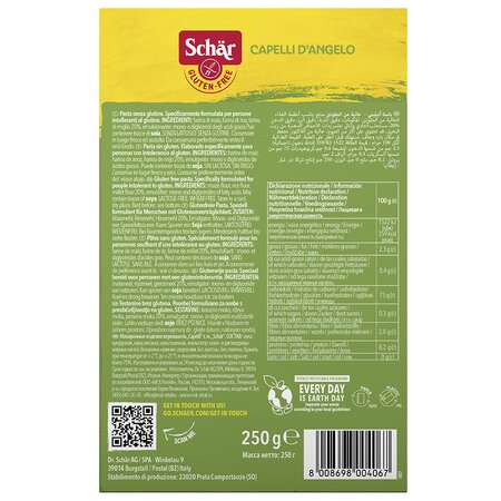 Paste fara gluten Capelli, 250 g, Schar 603139