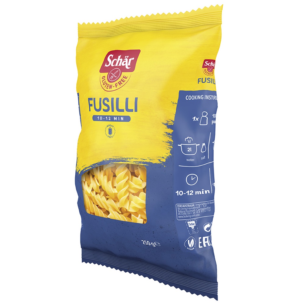 Paste fara gluten Fusilli, 250 g, Schar