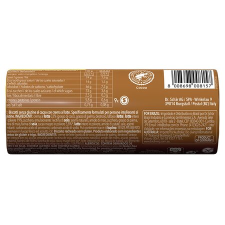 Biscuiti fara gluten cu crema de lapte si cacao Mini, 100 g, Schar 603184