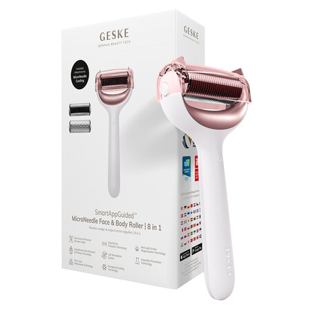 Roller pentru masaj facial si corporal 8 in 1 Starlight MicroNeedle, 1 bucata, Geske