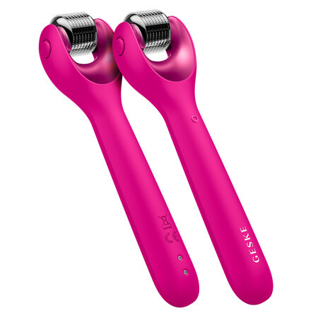 Roller pentru masaj facial 9 in 1 Magenta MicroNeedle, 1 bucata, Geske 603328