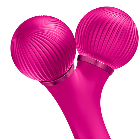 Roller pentru masaj facial 4 in 1 Magenta Sonic, 1 bucata, Geske 603379