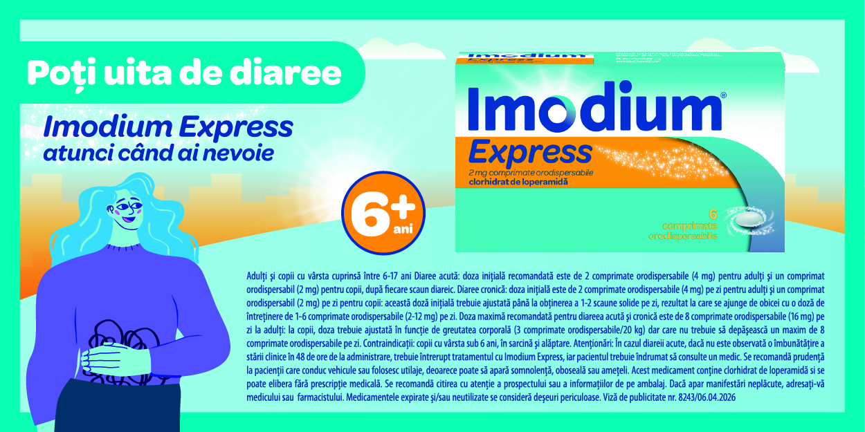 Imodium, 2 mg, 6 comprimate orodispersabile, Mcneil