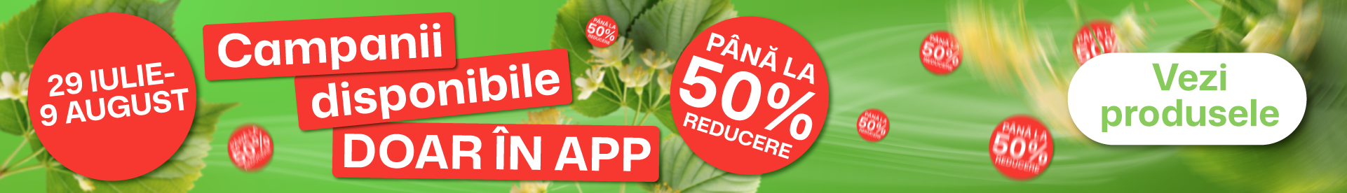 Promo lansare - exclusiv app