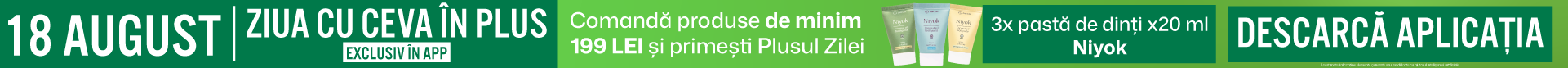 Comanda produse in valoare de minim 199 lei si primesti 3x Pasta de dinti, 20ml, Niyok