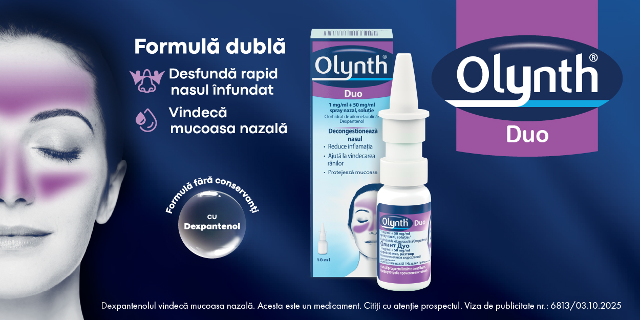 Olynth Duo, 1 mg/ml+50 mg/ml spray nazal, soluție, 10 ml, Johnson & Johnson