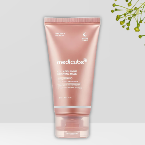 Masca faciala de noapte cu colagen pentru fermitate Collagen Night Wrapping Mask, 75 ml, Medicube