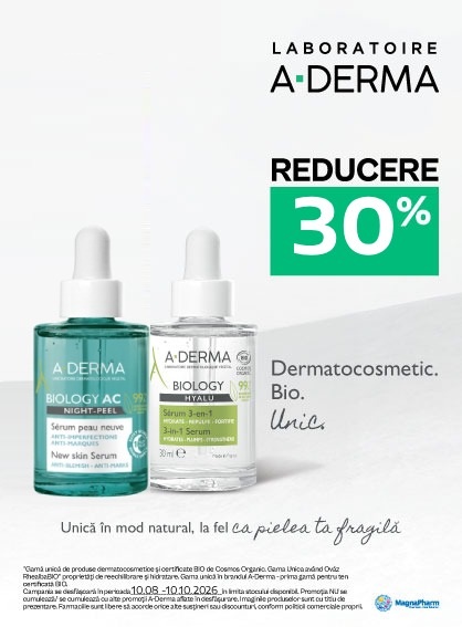 Aderma 30% Reducere August-Octombrie