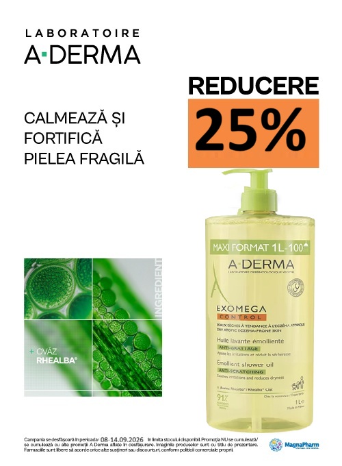 Aderma Exomega 25% Reducere Saptamana Dermatitei Atopice