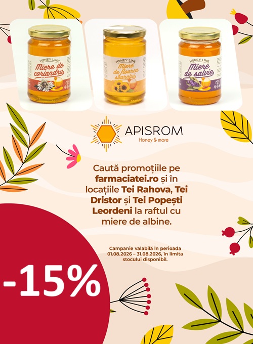 Apisrom 15% Reducere August