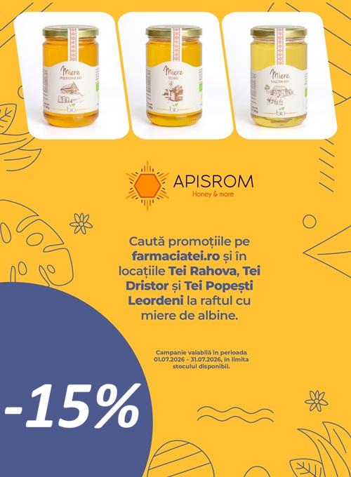 Apisrom 15% Reducere Iulie