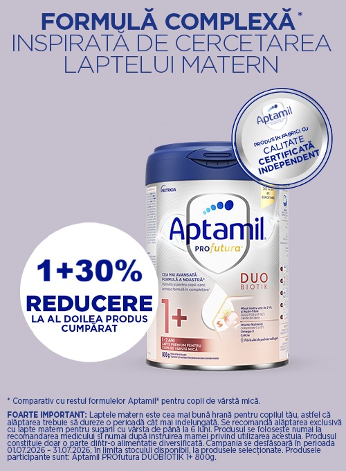  Aptamil ProFutura 1+30% Reducere la al doilea Iulie