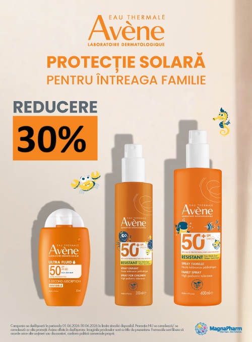 Avene 30% Reducere Iunie-August