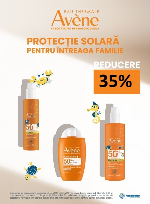 Avene 35% Reducere Iulie-August