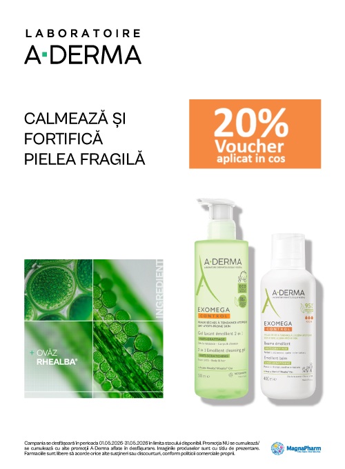 Avene Aderma 20% Voucher aplicat in cos Iunie
