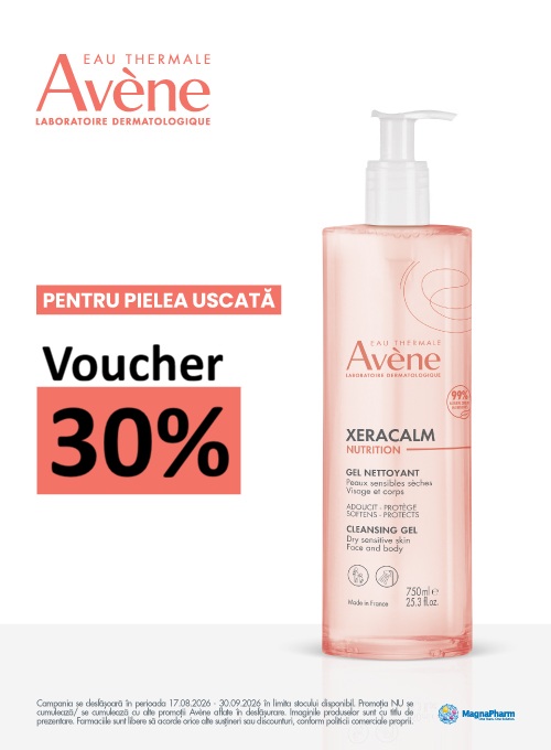 Avene Xeracalm Gel 30% Voucher aplicat in cos Back to School