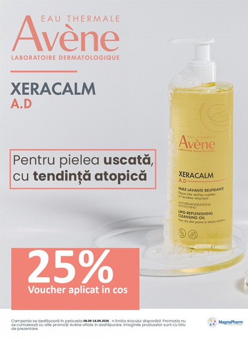 Avene Xeracalm Ulei 25% Voucher aplicat in cos Saptamana Dermatitei