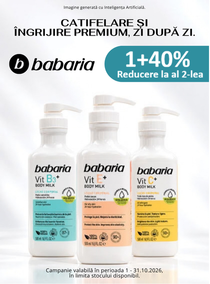 Babaria  1+40% Reducere la al 2-lea Octombrie