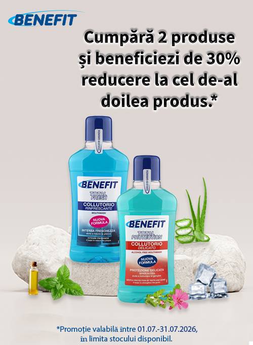 Benefit 1+30% Reducere la al 2-lea Iulie